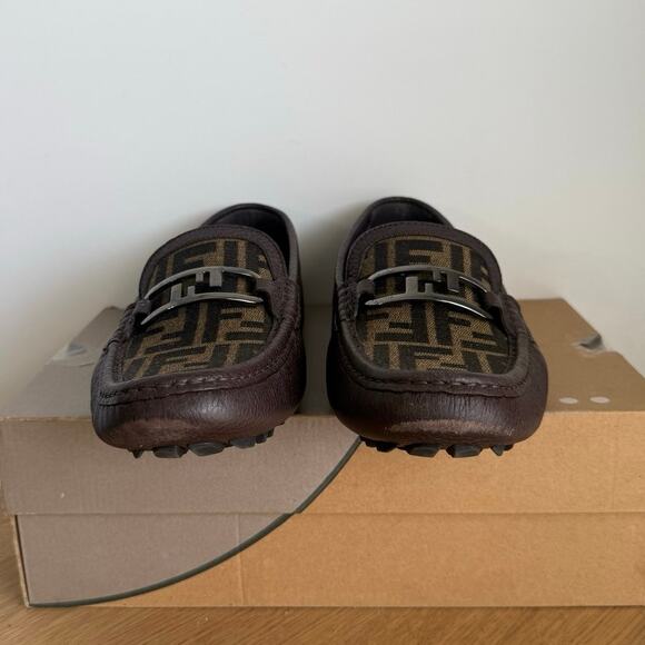 Fendi O’Lock Mixed Media Men Driving Loafer- SZ 9 main image 13